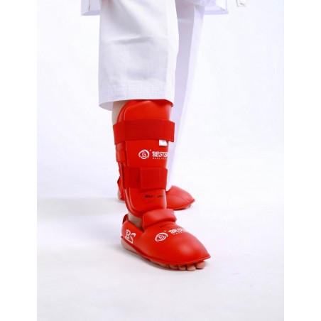 Protège-tibia et cou-de-pied karaté